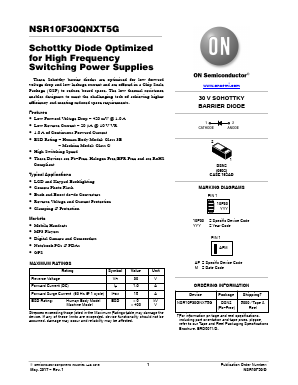 NSR10F30QNXT5G Datasheet PDF ON Semiconductor