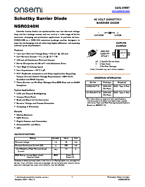 NSVR0240HT1G Datasheet PDF ON Semiconductor