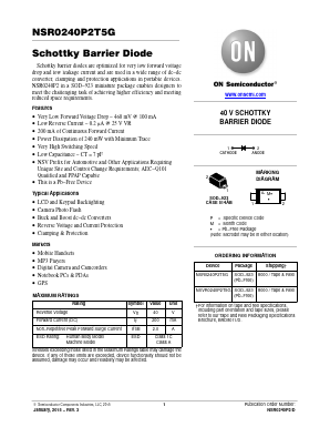 NSVR0240P2T5G Datasheet PDF ON Semiconductor