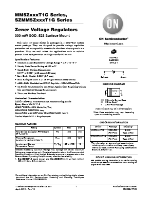 MM5Z51VT1G Datasheet PDF ON Semiconductor