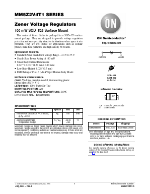 MM5Z51VT1 Datasheet PDF ON Semiconductor