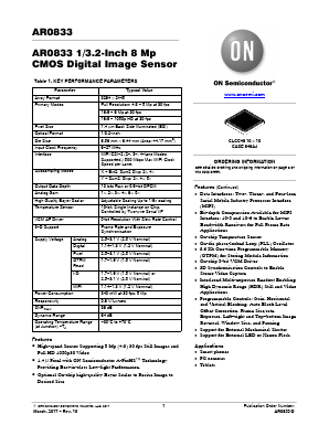 AR0833 Datasheet PDF ON Semiconductor
