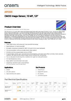 AR1335CSSC32SMD20 Datasheet PDF ON Semiconductor