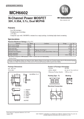 MCH6602-TL-E Datasheet PDF ON Semiconductor