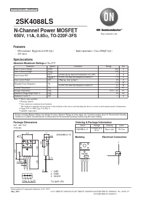 2SK4088LS-1E Datasheet PDF ON Semiconductor
