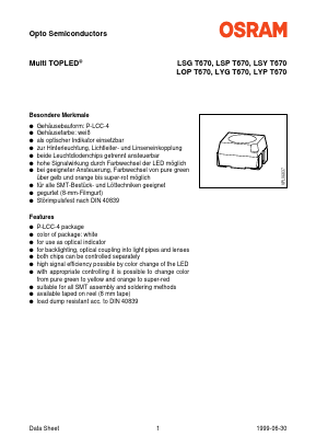 LSGT670-J-L Datasheet PDF OSRAM GmbH
