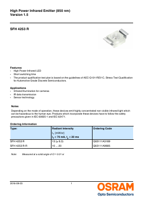 SFH4253R Datasheet PDF OSRAM GmbH