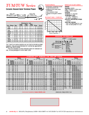 TUM10J200E Datasheet PDF Ohmite Mfg. Co.