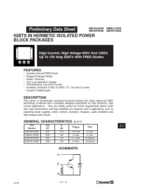 OM90L120SB Datasheet PDF Omnirel Corp => IRF