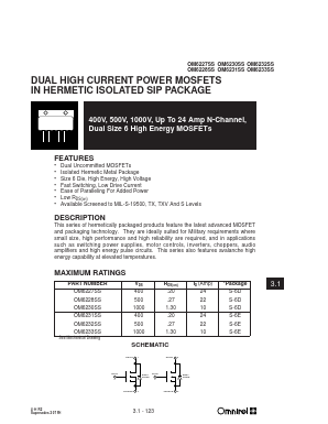 OM6232SS Datasheet PDF Omnirel Corp => IRF