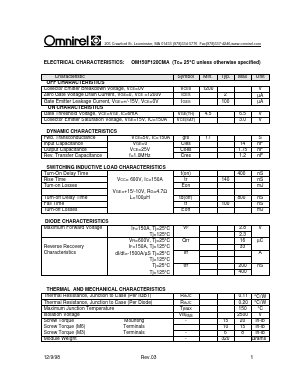 OM150F120CMA Datasheet PDF Omnirel Corp => IRF