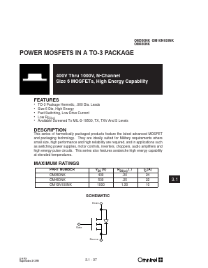 OM360NK Datasheet PDF Omnirel Corp => IRF