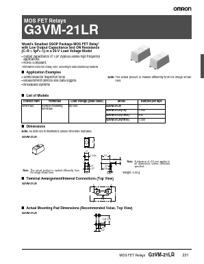 G3VM-21LR Datasheet PDF OMRON Corporation