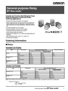 MY4N-J-DC24 Datasheet PDF OMRON Corporation
