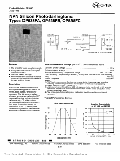 OP538FB Datasheet PDF Optek Technology