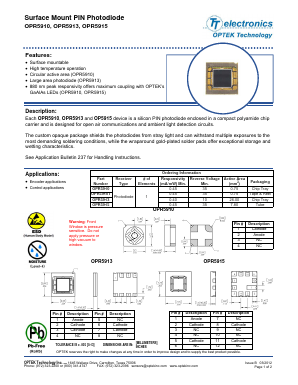OPR5910 Datasheet PDF Optek Technology