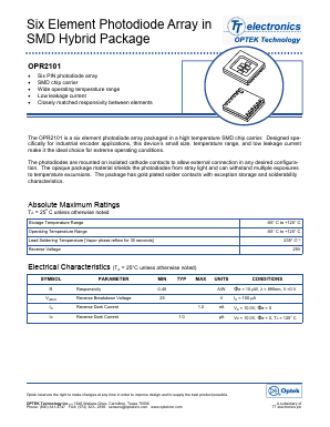 OPR2101 Datasheet PDF Optek Technology