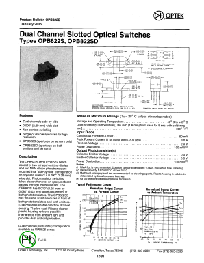 OPB822S Datasheet PDF Optek Technology