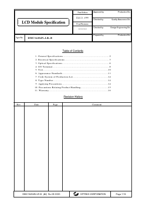 DMC16204N-LR-B Datasheet PDF Optek Technology