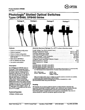 OPB490L11 Datasheet PDF Optek Technology