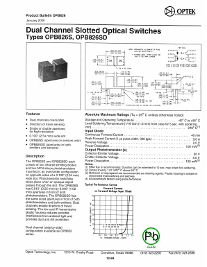 OPB826 Datasheet PDF Optek Technology