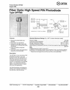 OPF480 Datasheet PDF Optek Technology