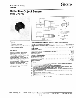 OPB712 Datasheet PDF Optek Technology