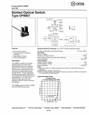 OPB857 Datasheet PDF Optek Technology