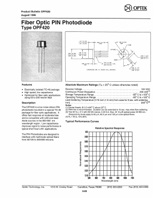 OPF420 Datasheet PDF Optek Technology