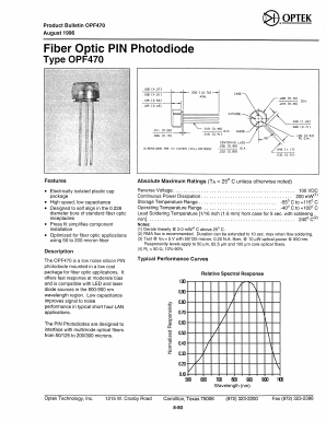 OPF470 Datasheet PDF Optek Technology