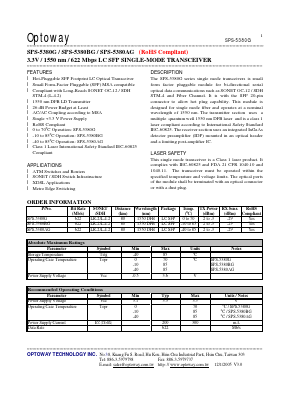 SPS-5380G Datasheet PDF Optoway Technology