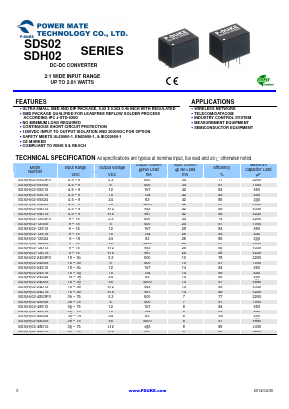 SDS02-05D12 Datasheet PDF Power Mate Technology