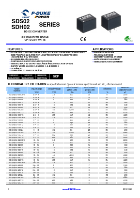 SDS02-05D12H Datasheet PDF Power Mate Technology