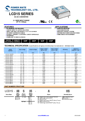 LCD15-24D12 Datasheet PDF Power Mate Technology