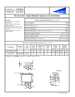 PL104-4R12 Datasheet PDF P-tec Corporation