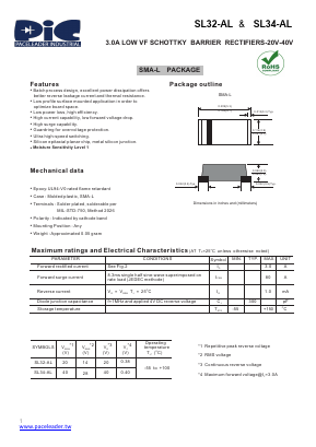 SL34-AL Datasheet PDF PACELEADER INDUSTRIAL