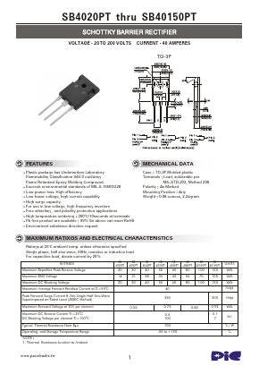 SB40150PT Datasheet PDF PACELEADER INDUSTRIAL