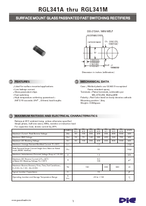 RGL341A Datasheet PDF PACELEADER INDUSTRIAL