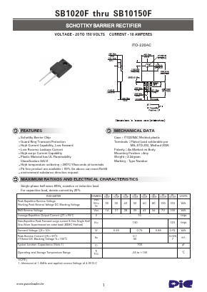 SB10100F Datasheet PDF PACELEADER INDUSTRIAL