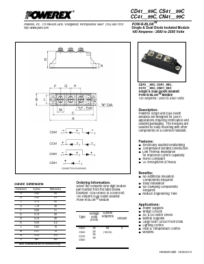 CC412599C Datasheet PDF Power Analog Micoelectronics