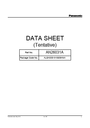 AN26031A Datasheet PDF Panasonic Battery Group