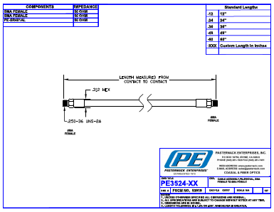 PE3524-24 Datasheet PDF Pasternack Enterprises, Inc.