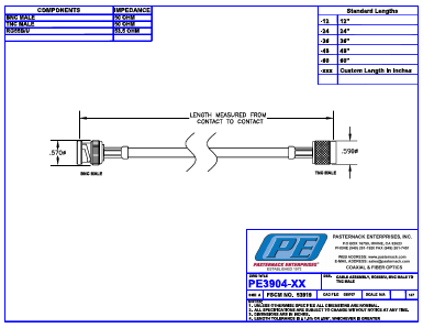 PE3904-24 Datasheet PDF Pasternack Enterprises, Inc.
