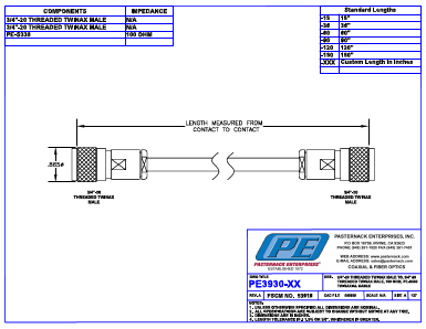 PE3930-18 Datasheet PDF Pasternack Enterprises, Inc.