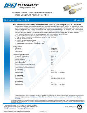 PE39423 Datasheet PDF Pasternack Enterprises, Inc.