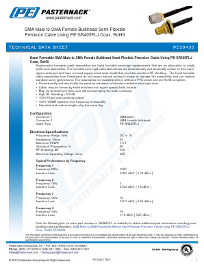 PE39433 Datasheet PDF Pasternack Enterprises, Inc.