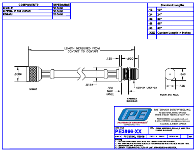 PE3966-24 Datasheet PDF Pasternack Enterprises, Inc.