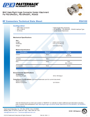 PE4102 Datasheet PDF Pasternack Enterprises, Inc.