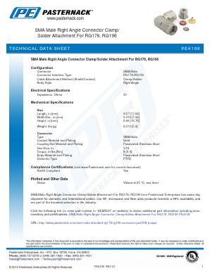 PE4108 Datasheet PDF Pasternack Enterprises, Inc.