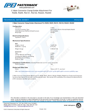 PE4242 Datasheet PDF Pasternack Enterprises, Inc.